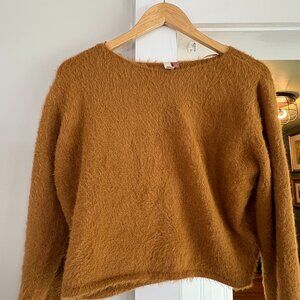 Pilcro Cropped Eyelash Sweater small